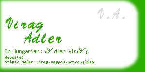 virag adler business card